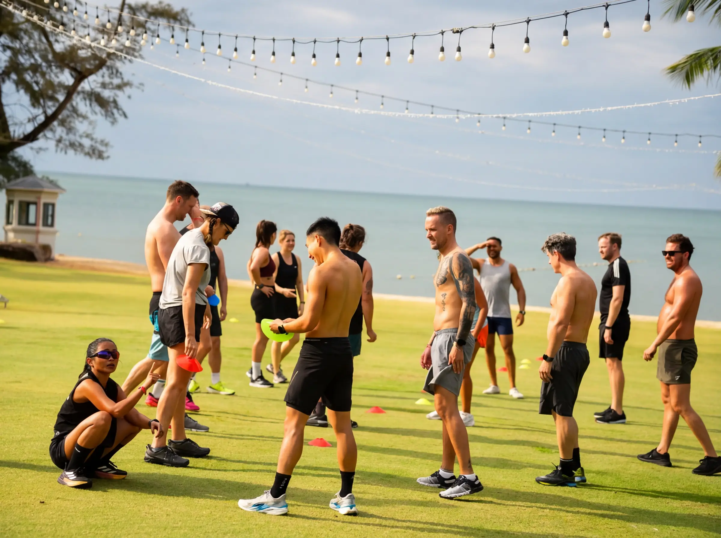 Des entraînements collectifs et team challenges en extérieur et sur la plage