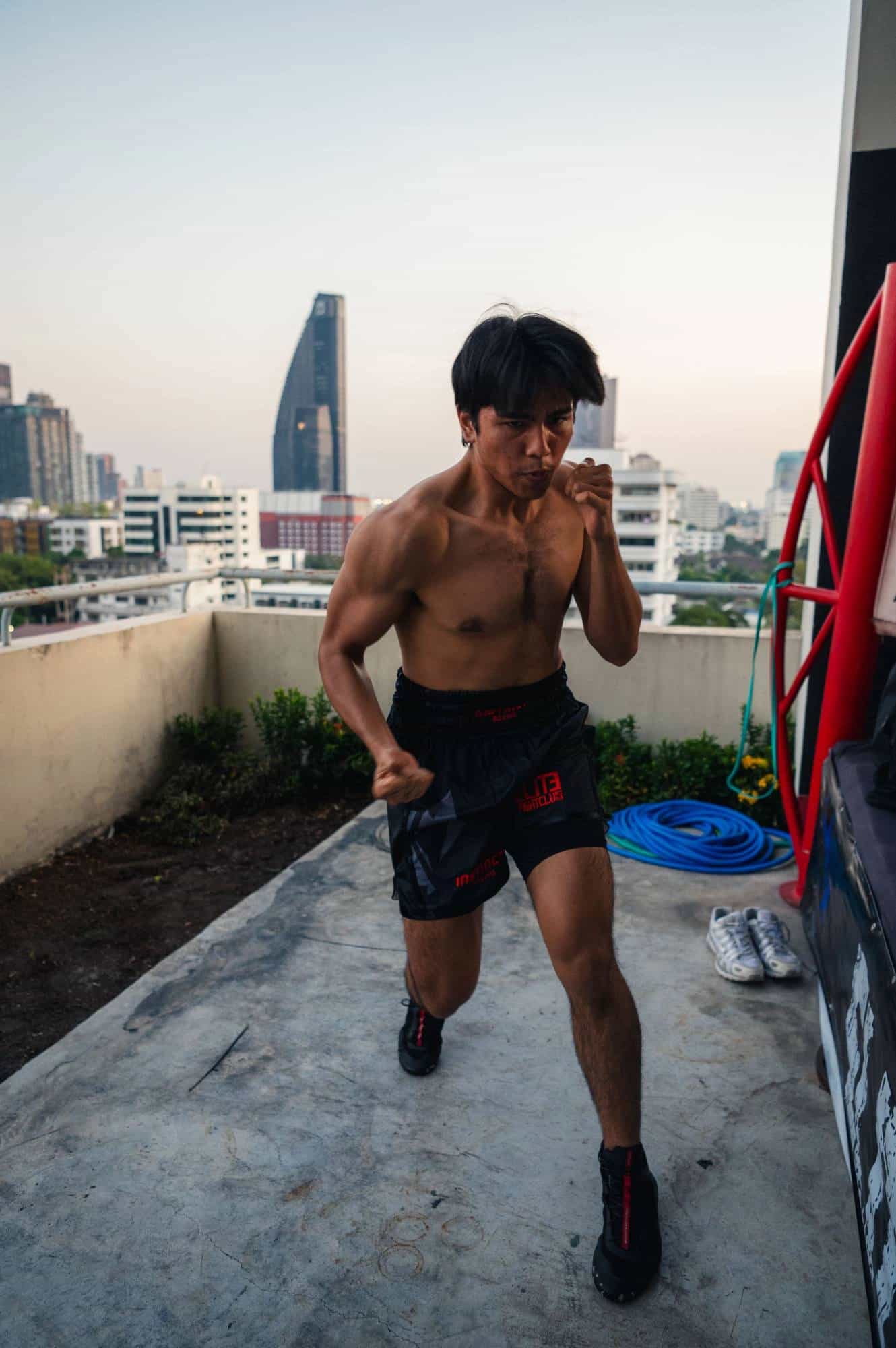 Boxe au centre de Bangkok